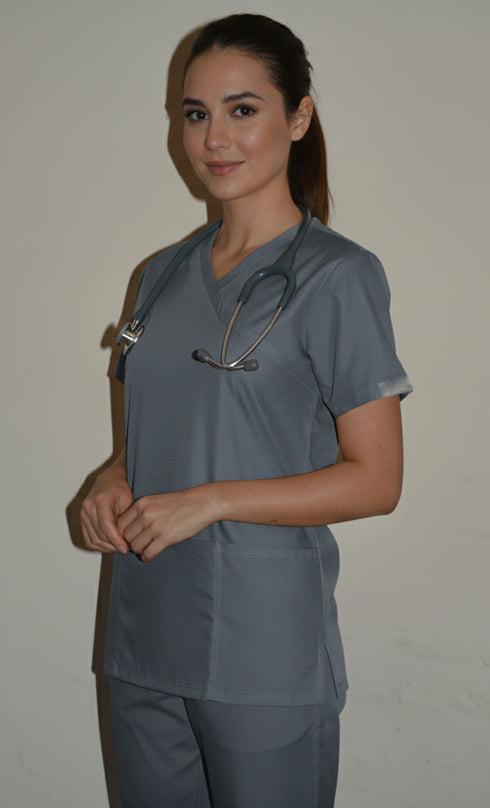 Women's 2-Pocket Mock Wrap Scrub